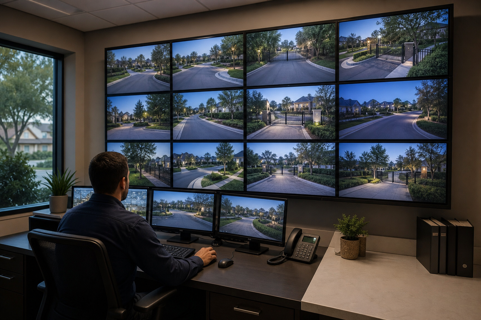 Community Security Monitoring Video Wall